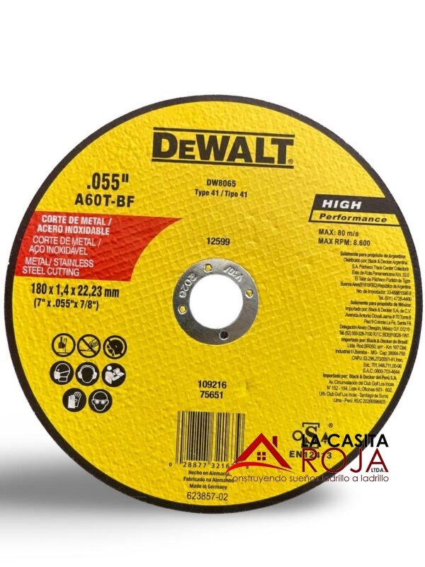 DISCO DE CORTE DE 4 1-2 METAL