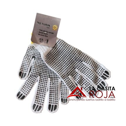 GUANTES DE SEGURIDAD DE HILO Y PUNTOS