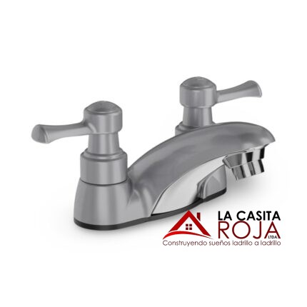 GRIFERIA PARA LAVAMANOS ULTRA AHORRADORA 4" GRIS PERLADO PALANCA